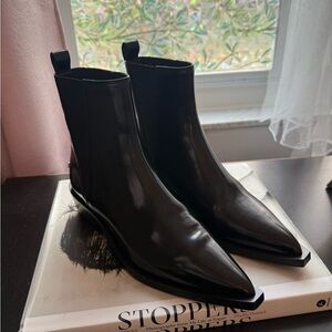 Anine Bing Black Chelsea Ankle Boots